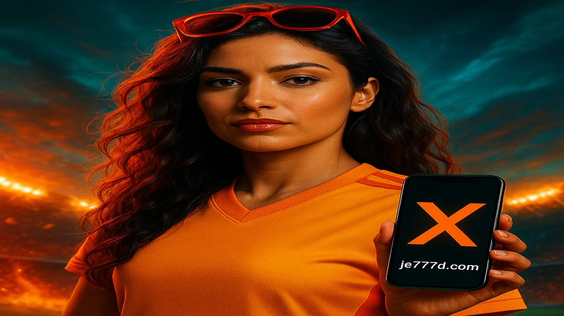 হলুদ টপ ও সানগ্লাস পরা এক স্টাইলিশ নারী ক্রীড়াবিদ JE777 স্পোর্টস অ্যাপে একটি মোবাইল ধরে আছেন; মোবাইল স্ক্রিনে একটি 'X' চিহ্ন দেখা যায় এবং পাশে একটি বেসবল রয়েছে, তিনি JE777 স্পোর্টস অ্যাপের মাধ্যমে বড় জয় পাওয়ার জন্য প্রস্তুত।
